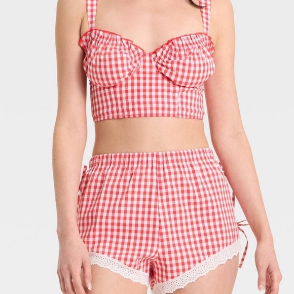 Gingham Checkered Sleepwear Set by Colsie NWT sz L/XL - Picture 1 of 7